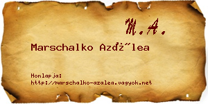 Marschalko Azálea névjegykártya